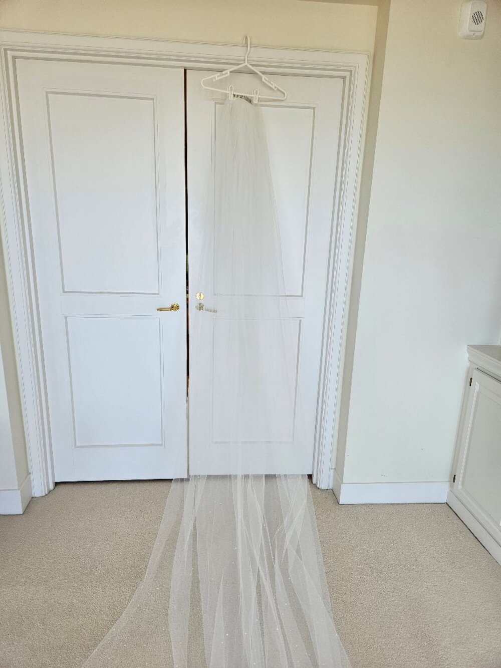 Bel Aire Bridal Veil White Cathedral Length